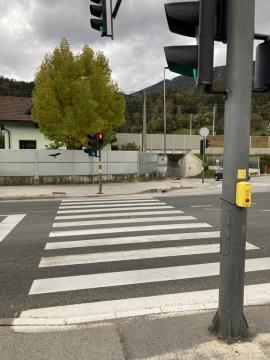 V Debru obvezno pritisniti tipko za prižig zelene luči za pešce 1